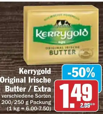 Hit Kerrygold Original Irische Butter / Extra verschiedene Sorten 200/250 g Packung Angebot