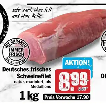 Hit Deutsches frisches Schweinefilet 1kg Angebot