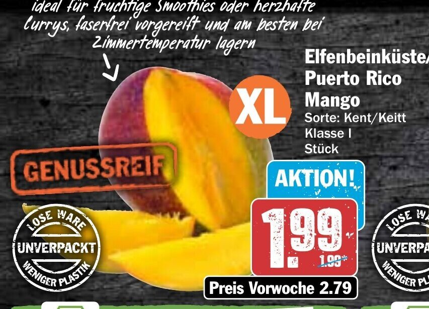 Hit Elfenbeinküste/ saftig Puerto Rico Mango Angebot