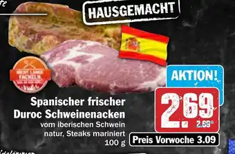 Hit Spanischer frischer Duroc Schweinenacken 100g Angebot