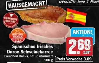 Hit Spanisches frisches Duroc Schweinekarree 100g Angebot