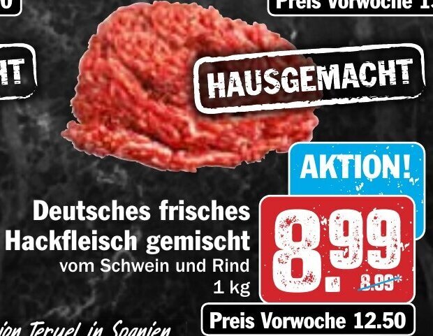 Hit Deutsches frisches Hackfleisch gemischt 1kg Angebot