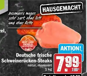 Hit Deutsche frische Schweinerücken-Steaks 1kg Angebot