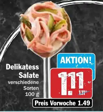 Hit Delikatess Salate 100g Angebot