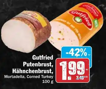 Hit Gutfried Putenbrust, Hähnchenbrust, 100g Angebot