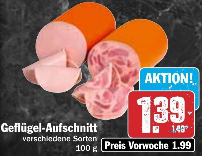 Hit Geflügel-Aufschnitt 100g Angebot