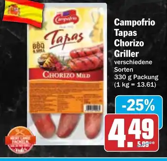 Hit Campofrio Tapas Chorizo Griller 330g Angebot