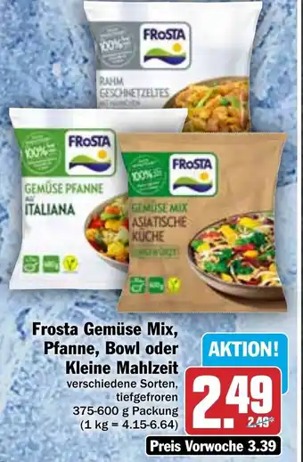 Hit Frosta Gemüse Mix, Pfanne, Bowl oder Kleine Mahlzeit 375-600g Angebot