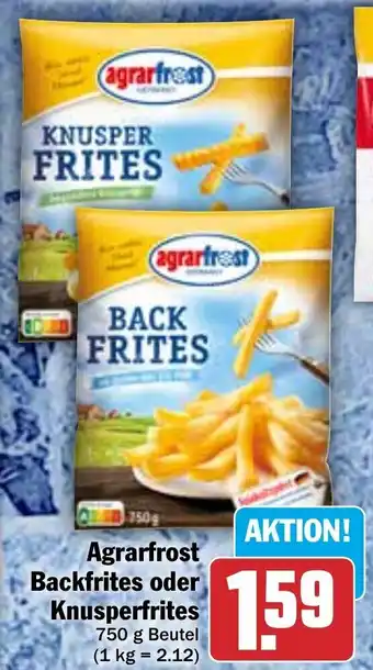 Hit Agrarfrost Backfrites oder Knusperfrites 750g Beutel Angebot