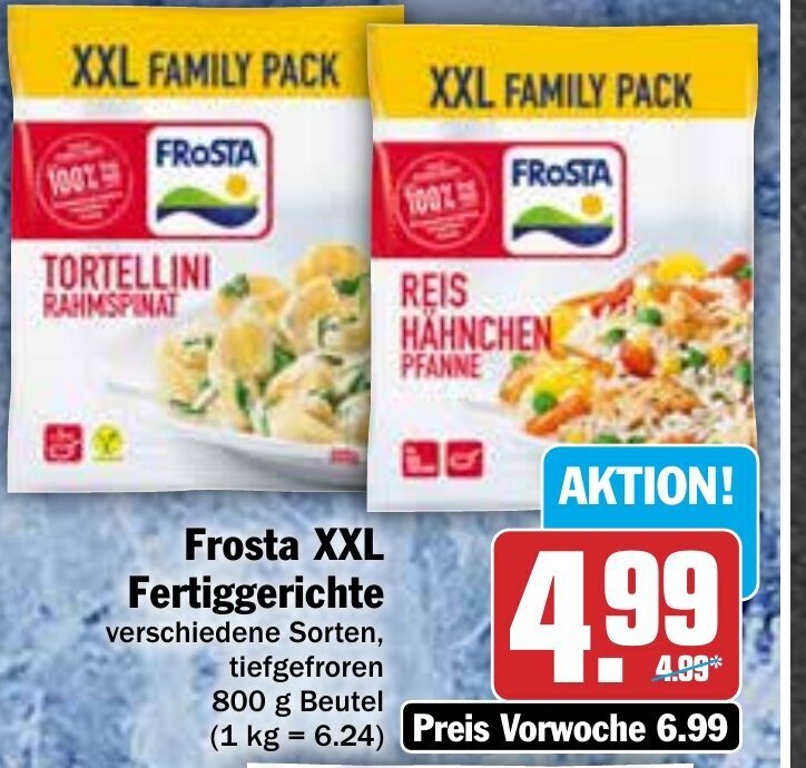 Hit Frosta XXL Fertiggerichte 800g Angebot