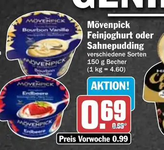 Hit Mövenpick Feinjoghurt oder Sahnepudding 150g Becher Angebot