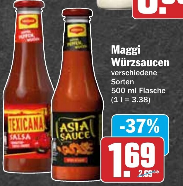 Hit Maggi Würzsaucen 500ml Angebot