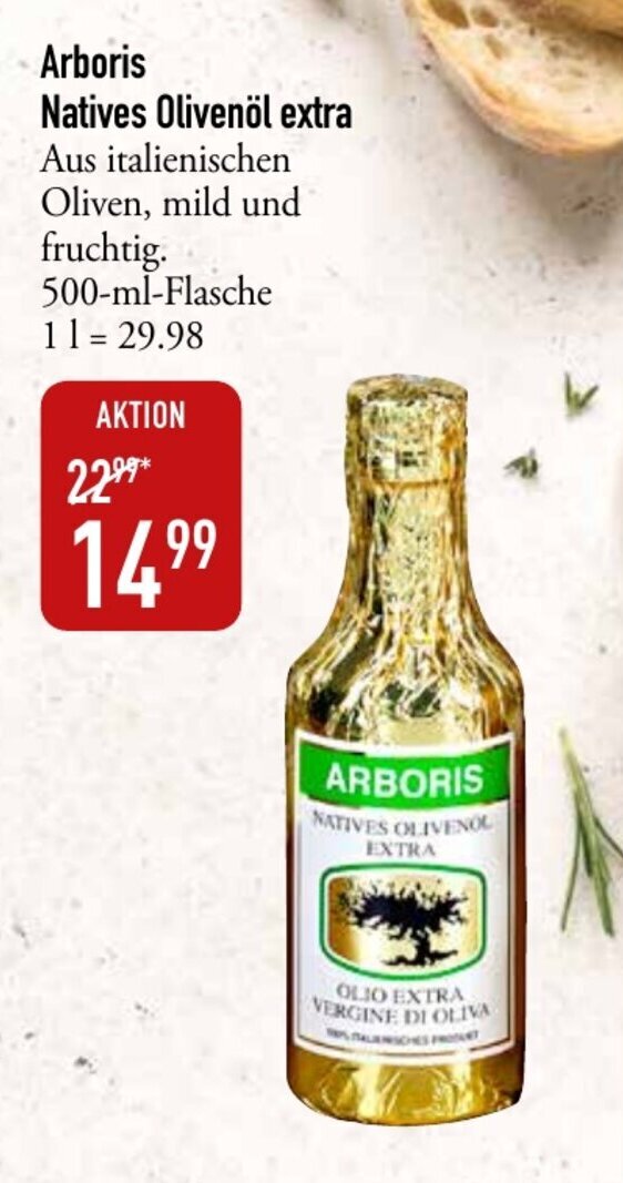 Galeria Markthalle Arboris Natives Olivenöl extra 500ml Angebot