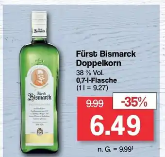 Famila Nord West Fürst Bismarck Doppelkorn 38 % Vol. 0,7-L Angebot