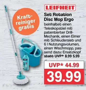 Famila Nord West LEIFHEIT Set Rotation Disc Mop Ergo Angebot