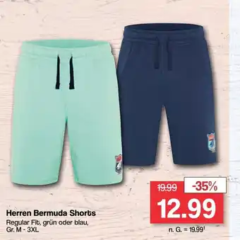 Famila Nord West Herren Bermuda Shorts Regular Fit, grün oder blau, Gr. M - 3XL Angebot