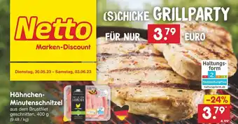 Netto Marken-Discount Hähnchen- Minutenschnitzel 400g Angebot