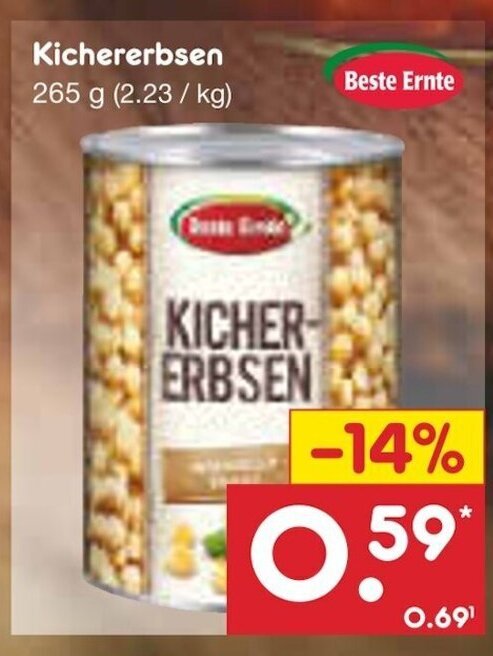 Netto Marken-Discount Kichererbsen 265 g Angebot
