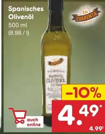 Netto Marken-Discount Spanisches Olivenöl 500 mL Angebot