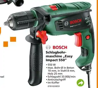 Globus Baumarkt Bosch Schlagbohrmaschine Easy Impact 550 Angebot