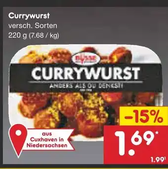 Netto Marken-Discount Currywurst 220 g Angebot