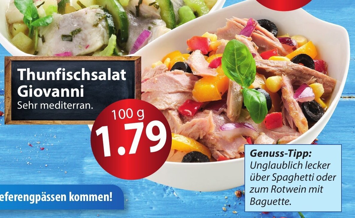 Famila Nord Ost Thunfischsalat Giovanni 100 g Angebot
