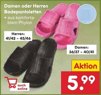 Netto Marken-Discount Damen oder Herren Badepantoletten Angebot