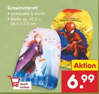 Netto Marken-Discount Schwimmbrett • Maße ca. 43,5 x 28,5 x 3,5 cm Angebot