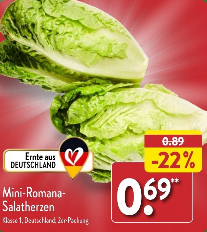 Aldi Nord Mini-Romana-Salatherzen Angebot