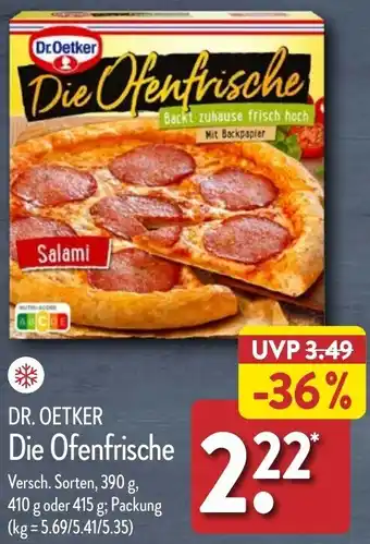 Aldi Nord DR. OETKER Die Ofenfrische 390 g, 410 g oder 415 g Angebot