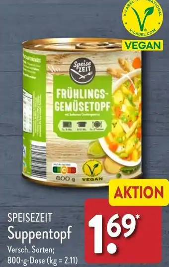 Aldi Nord SPEISEZEIT Suppentopf 800 g Dose Angebot