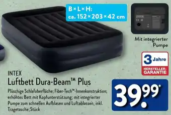 Aldi Nord INTEX Luftbett Dura-Beam™ Plus Angebot