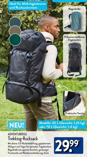 Aldi Nord ADVENTURIDGE Trekking-Rucksack Angebot