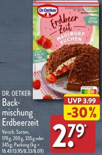 Aldi Nord Dr. Oetker Backmischung Erdbeerzeit Angebot