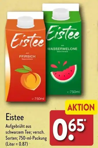 Aldi Nord Eistee 750 ml Packung Angebot