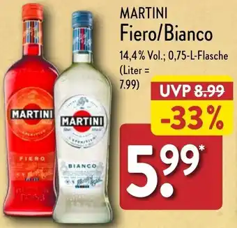 Aldi Nord MARTINI Fiero/Bianco 0,75 L Flasche Angebot