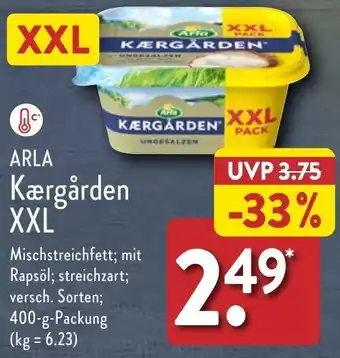 Aldi Nord ARLA Kærgården XXL 400 g Packung Angebot