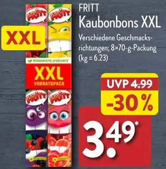 Aldi Nord FRITT Kaubonbons XXL 8x70 g Packung Angebot