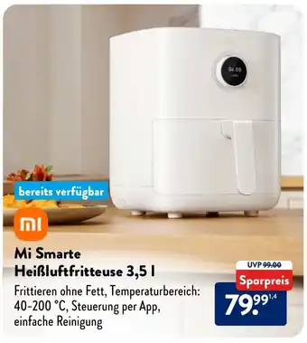 Aldi Nord Mi Smarte Heißluftfritteuse 3,5 L Angebot