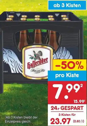 Netto Marken-Discount Hasseröder Premium Pils 3 Kisten Angebot