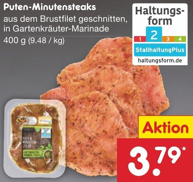 Netto Marken-Discount Puten-Minutensteaks 400 g Angebot