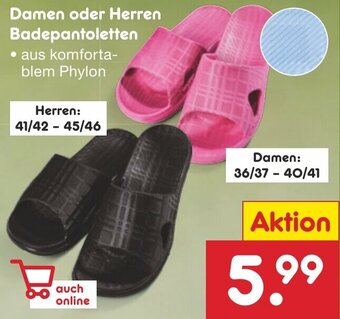 Netto Marken-Discount Damen oder Herren Badepantoletten Angebot