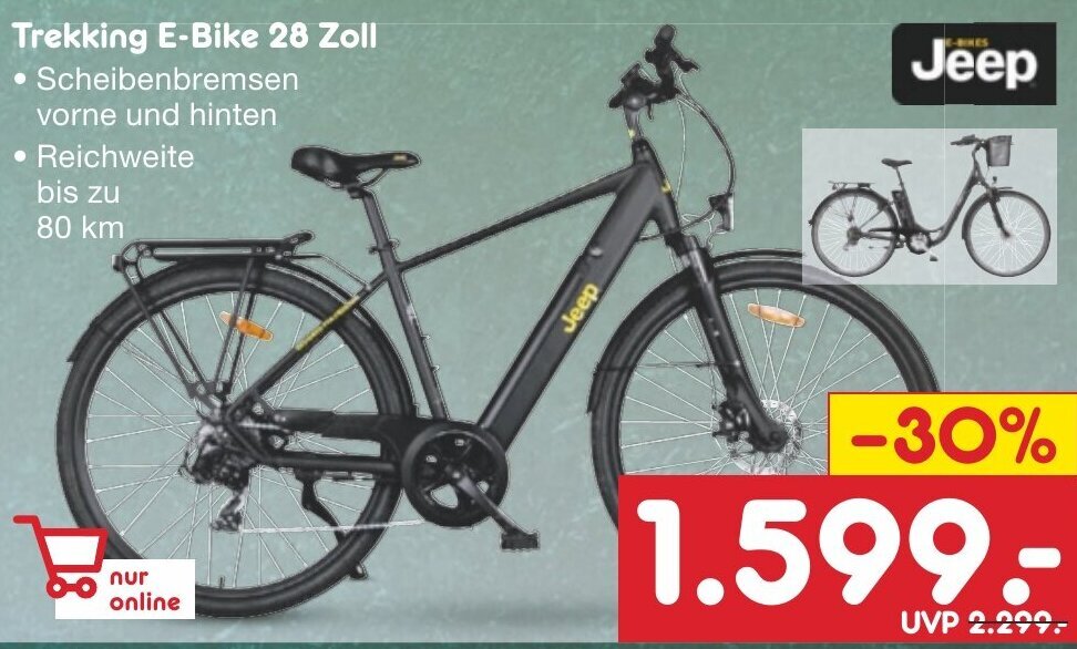 Netto Marken-Discount Jeep Trekking E-Bike 28 Zoll Angebot