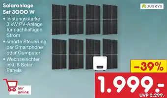 Netto Marken-Discount JUSKYS Solaranlage Set 3000 W Angebot