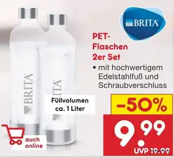 Netto Marken-Discount BRITA PET-Flaschen 2er Set Angebot