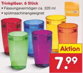 Netto Marken-Discount Dekor Trinkgläser, 6 Stück Angebot