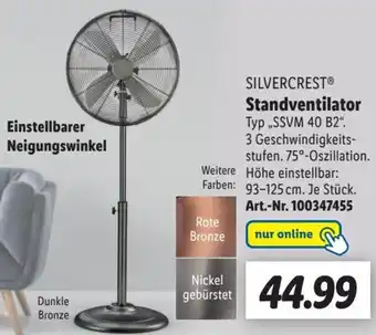 Lidl SILVERCRESTⓇ Standventilator SSVM 40 B2 Angebot