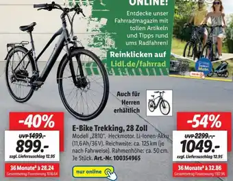 Lidl Zundapp E-Bike Trekking, 28 Zoll Angebot