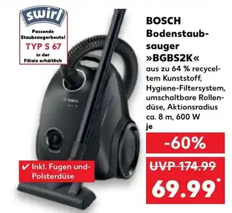 Kaufland BOSCH Bodenstaubsauger >>BGBS2K<< Angebot