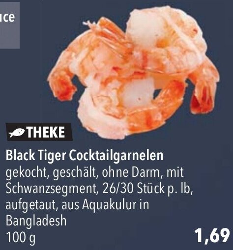 CITTI Markt Black Tiger Cocktailgarnelen 100 g Angebot